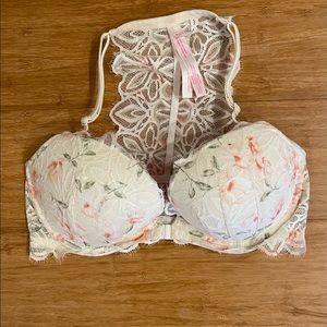 PINK VICTORIA’S SECRET Secret Date Racerback Floral Lace Bra, 34D